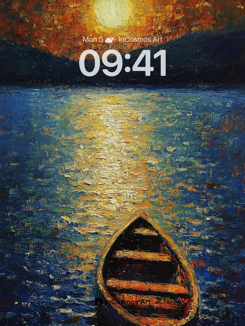 Moonlit Solitude Wallpaper with Golden Path