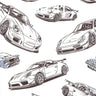 Speedline Sketch Wallpaper with Racing Echoes wallpaper for iPhone, iPad & Mac