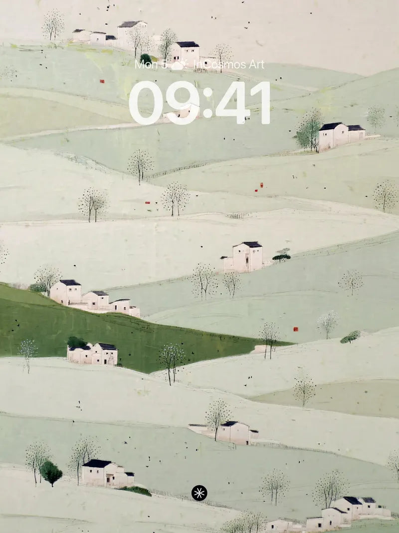 Serene Pastel Hills Wallpaper with Whispered Lines wallpaper for iPhone, iPad & Mac