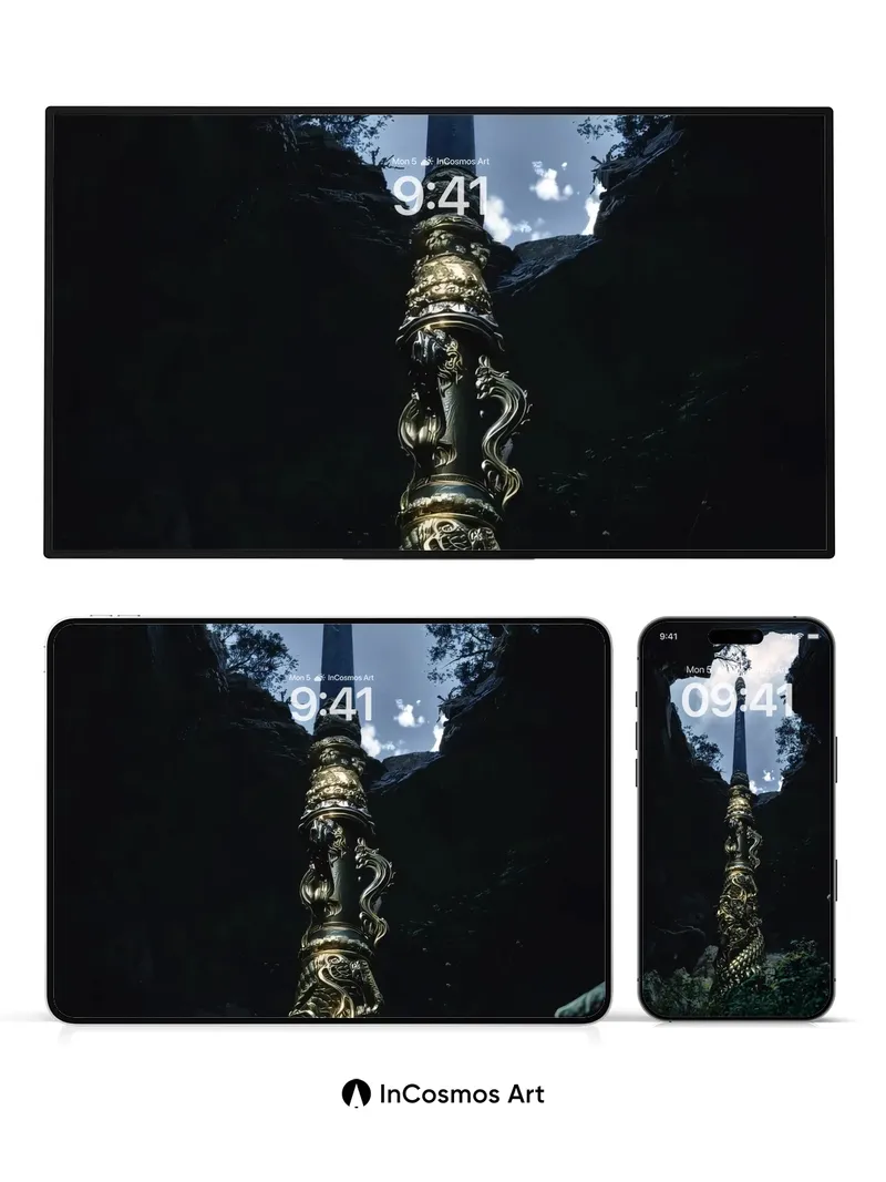 Whispering Dragon Wallpaper with Skyward Spire