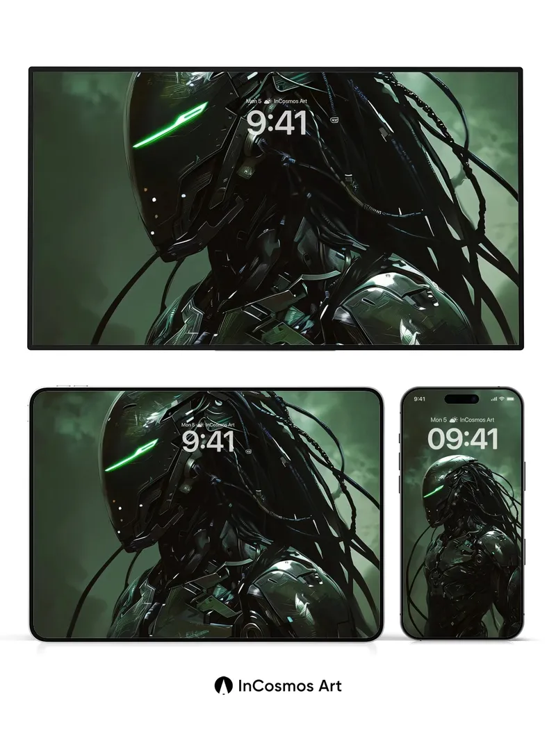 Neon Shadow Wallpaper with Woven Cables