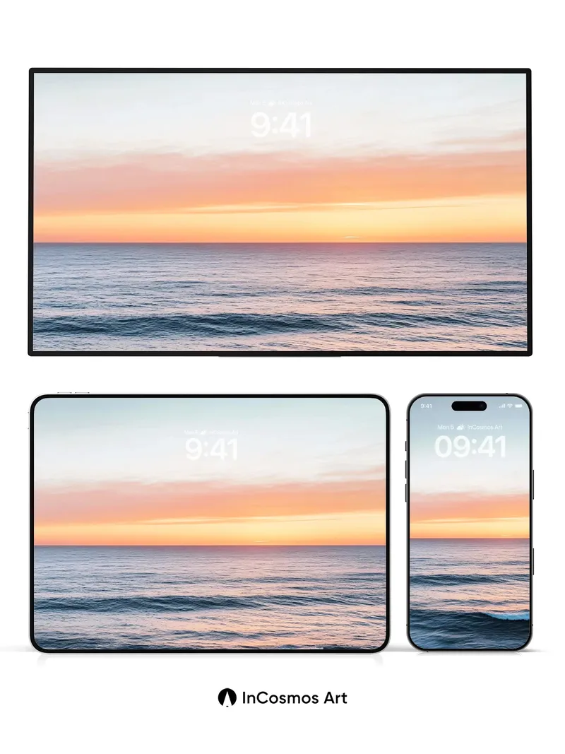 Serenity Horizon Wallpaper with Soft Light Gradient