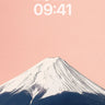 Serene Snowcap Wallpaper with Pink Horizon wallpaper for iPhone, iPad & Mac