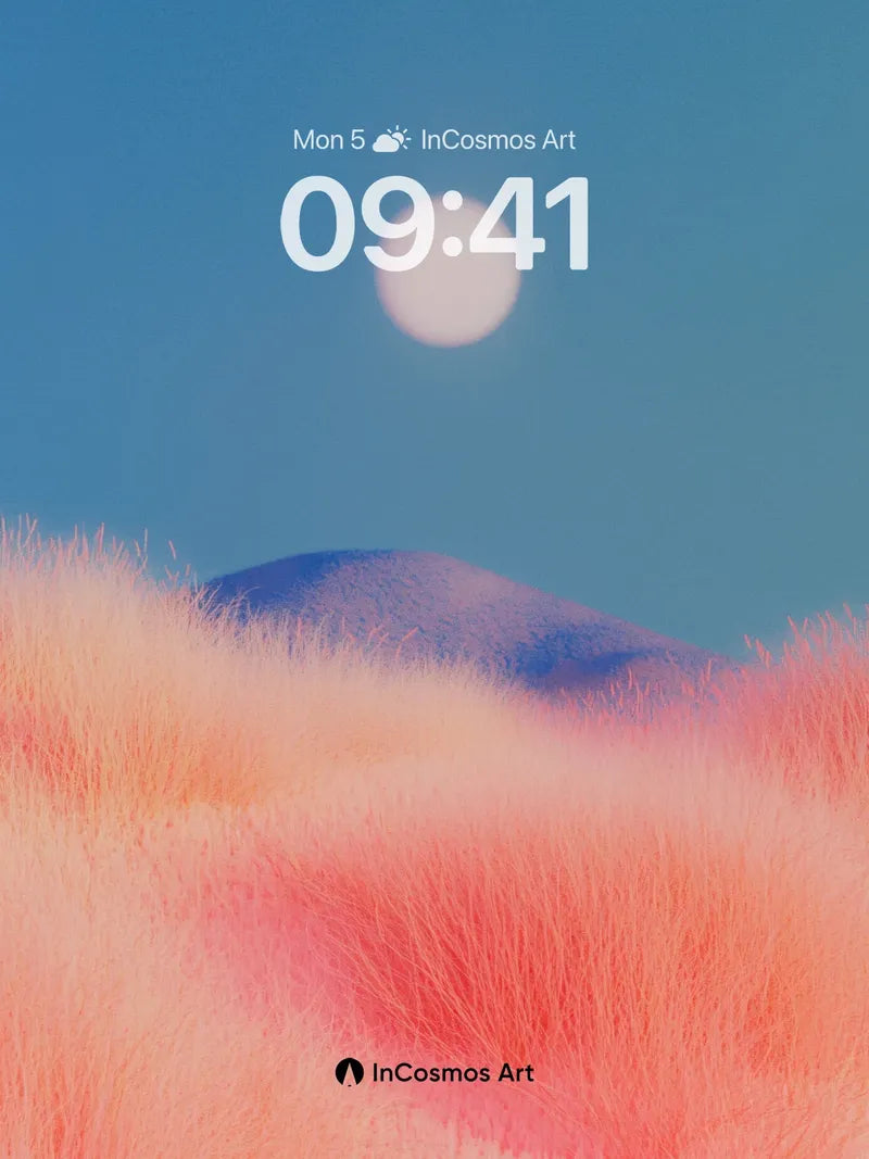 Luminous Dunes Wallpaper with Ethereal Moon