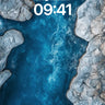 Crisp Abyss Wallpaper with Stone Veins wallpaper for iPhone, iPad & Mac