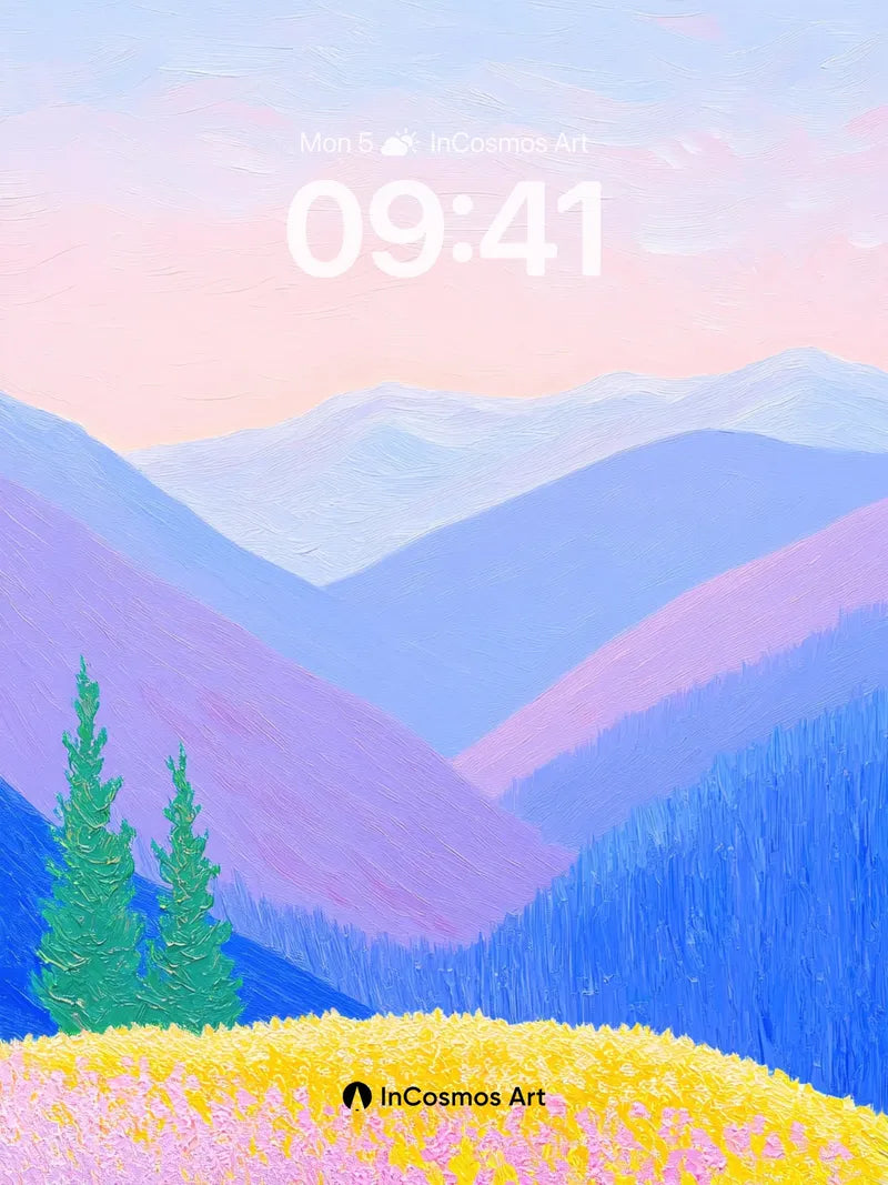 Pastel Hush Wallpaper with Mountain Breath