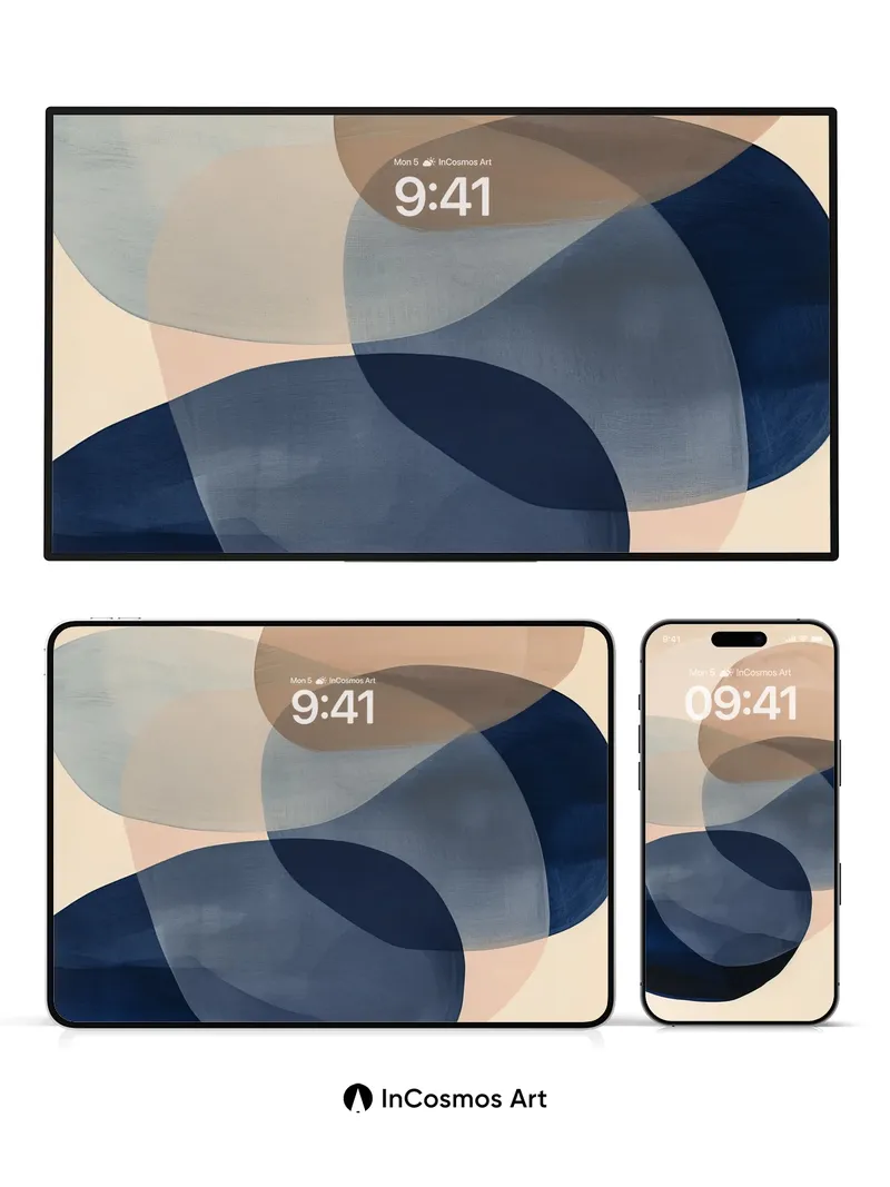 Serenity Bloom Wallpaper with Soft Overlaps