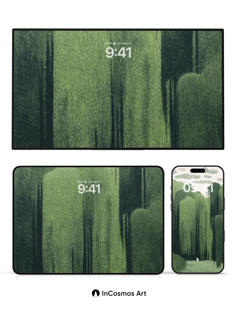 Whispering Willow Wallpaper with Silent Cat