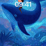 Stellar Whale Wallpaper with Starlit Currents wallpaper for iPhone, iPad & Mac