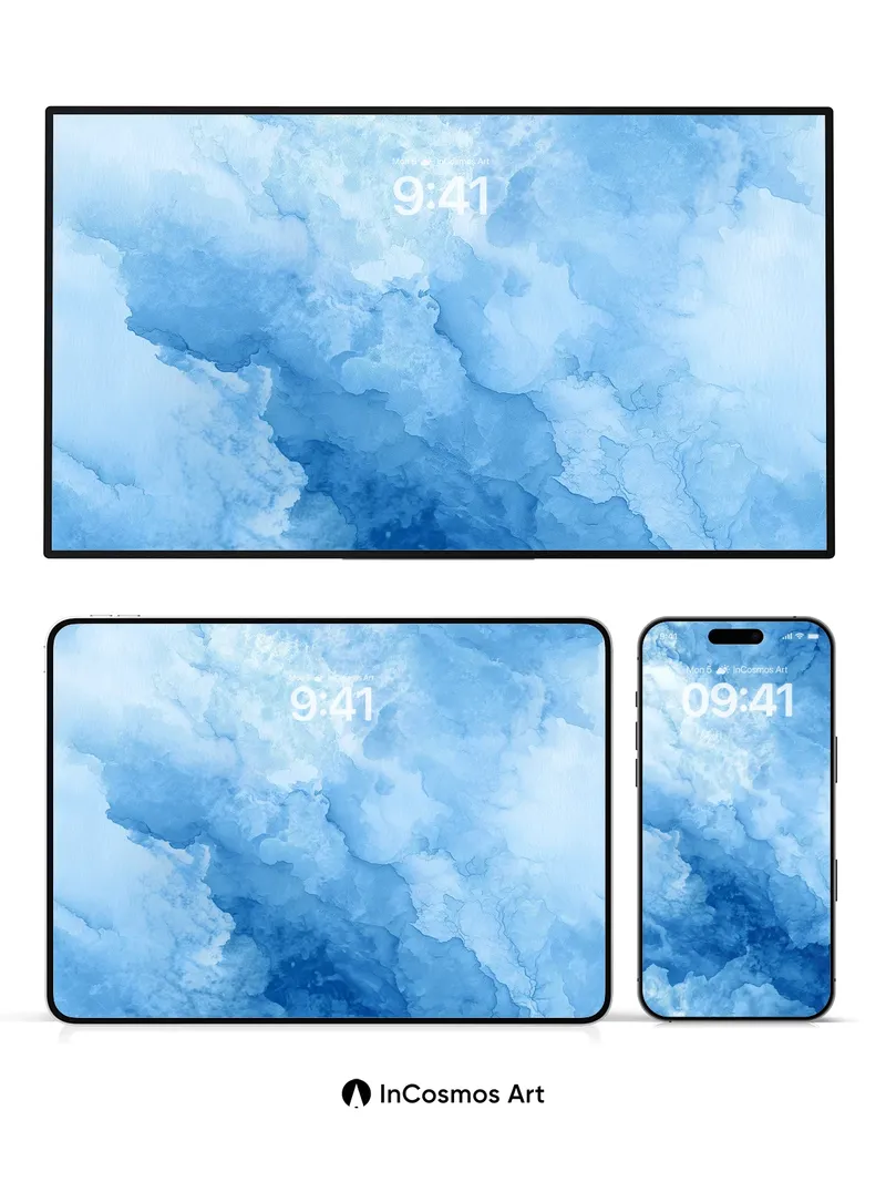 Serene Sky Veil Wallpaper with Cloud Drift