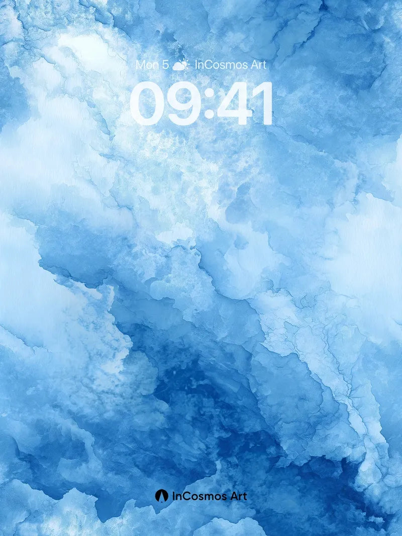 Serene Sky Veil Wallpaper with Cloud Drift