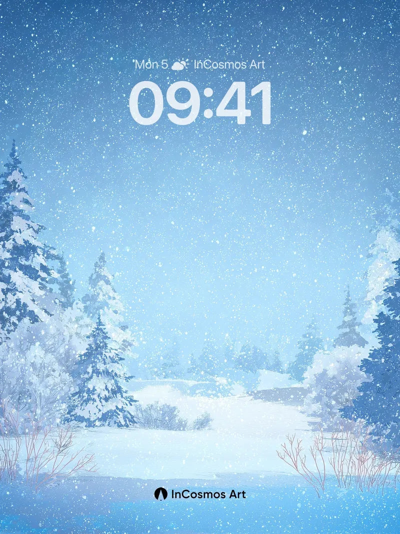 Frost Whisper Wallpaper with Snowfall Hush wallpaper for iPhone, iPad & Mac