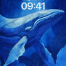 Deep Blue Serenity Wallpaper with Whispering Lines wallpaper for iPhone, iPad & Mac
