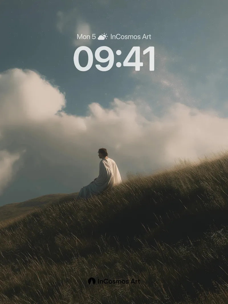 Serenity Ridge Wallpaper with Distant Light wallpaper for iPhone, iPad & Mac