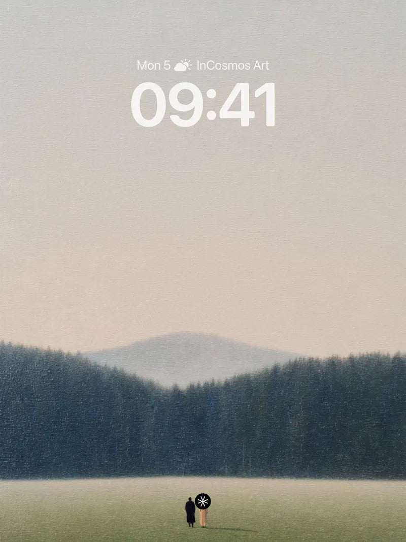 Quiet Horizon Wallpaper with Solitary Figures wallpaper for iPhone, iPad & Mac