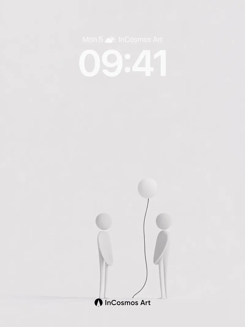 Quiet Dialogue Wallpaper with Floating Sphere