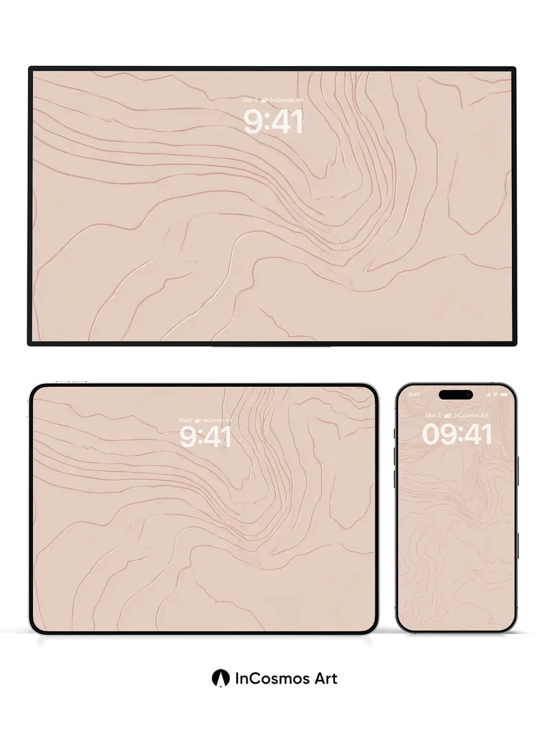 Silent Contour Wallpaper with Whispering Lines