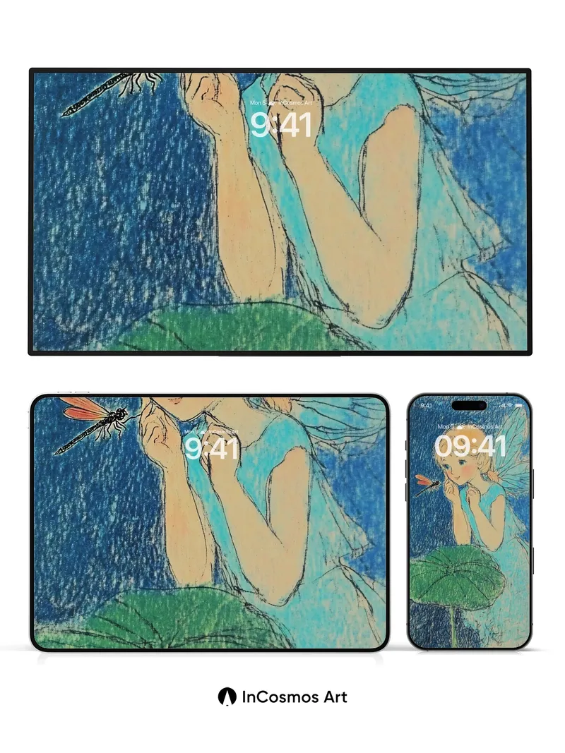 Whispering Wings Wallpaper with Dragonfly Touch