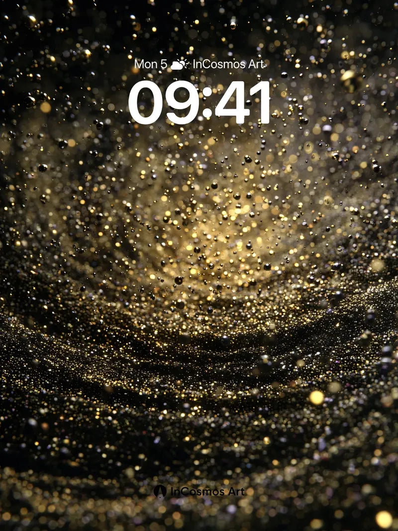 Golden Nebula Wallpaper with Cosmic Dust