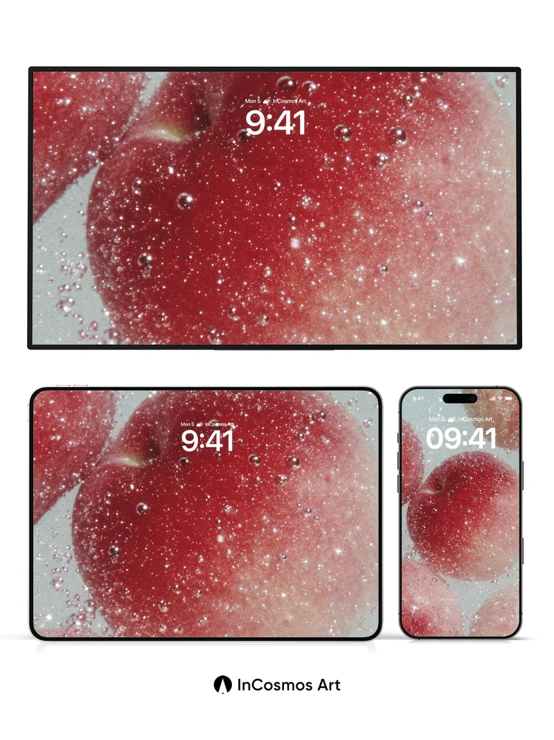 Bubbled Fruit Wallpaper with Sparkling Skin
