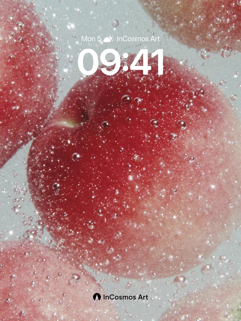 Bubbled Fruit Wallpaper with Sparkling Skin wallpaper for iPhone, iPad & Mac