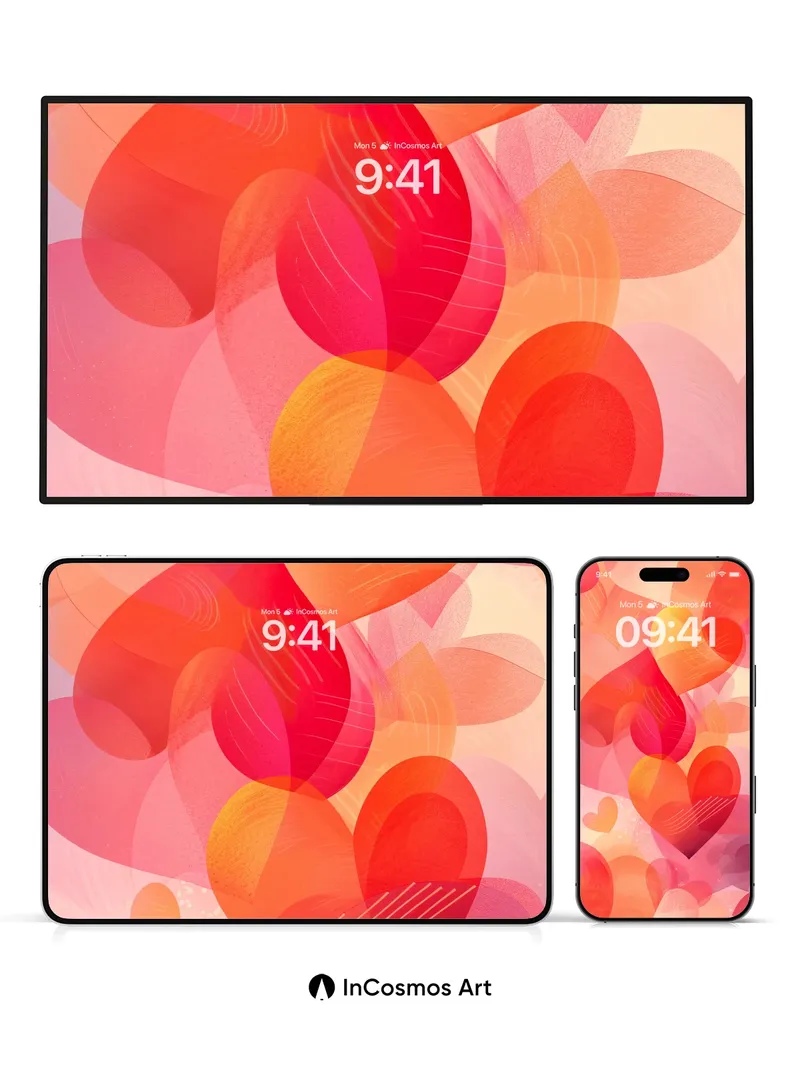 Luminous Heart Pulse Wallpaper with Soft Glow