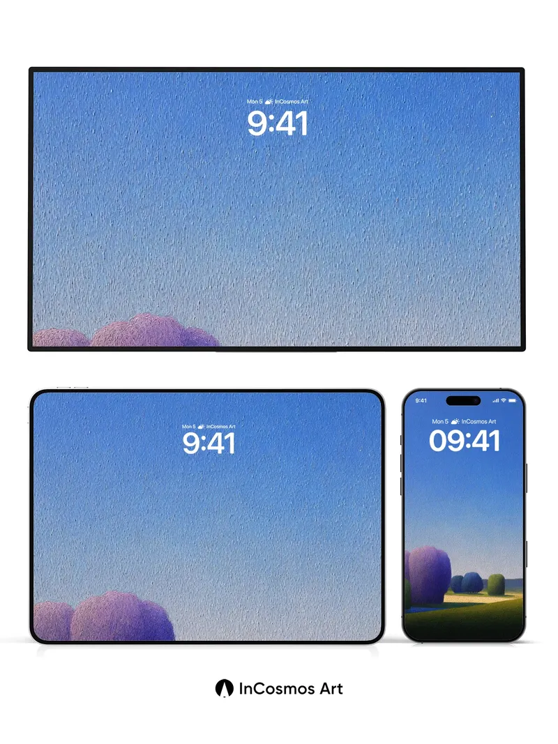 Serene Hues Wallpaper with Velvet Clouds