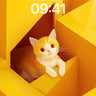 Golden Labyrinth Wallpaper with Curious Cat wallpaper for iPhone, iPad & Mac