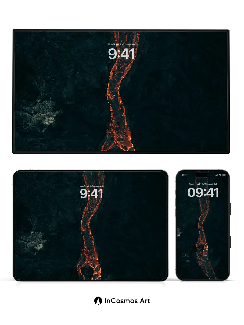 Lava Vein Wallpaper with Molten Pulse