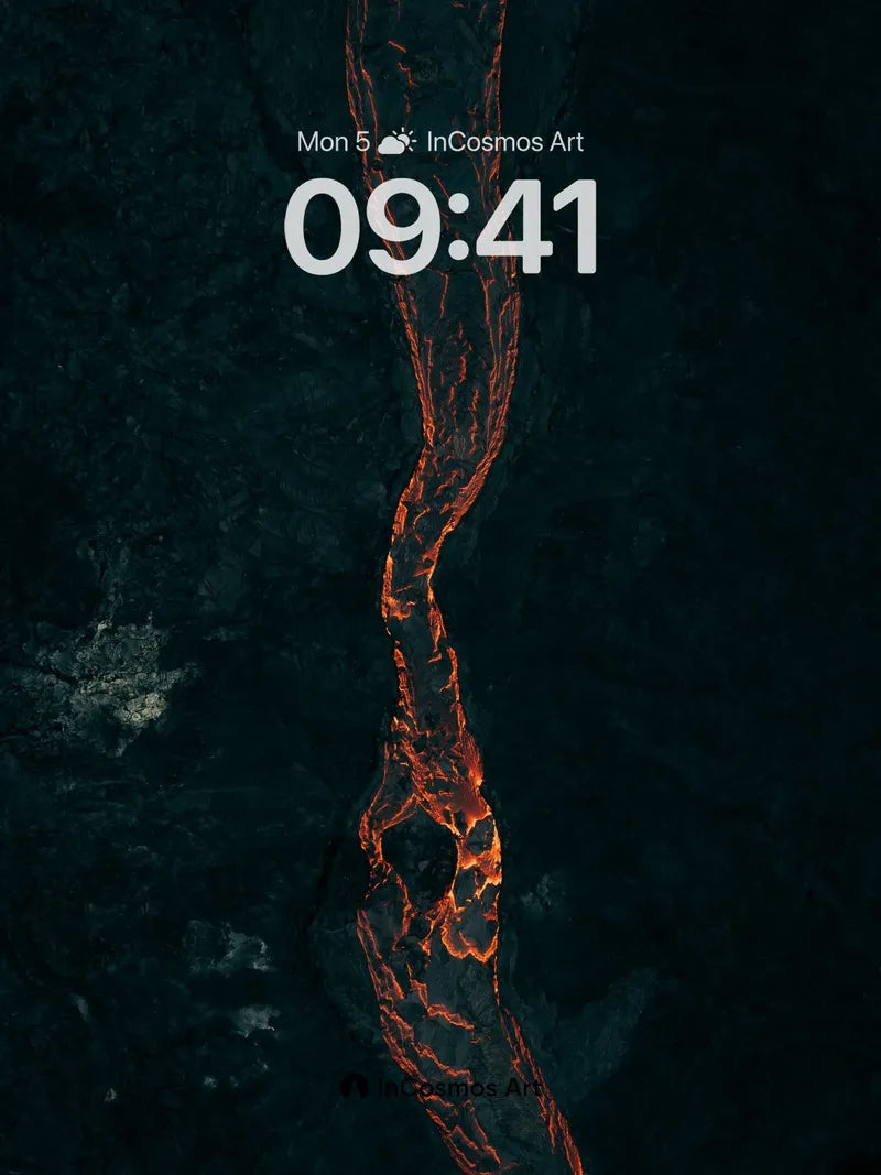 Lava Vein Wallpaper with Molten Pulse