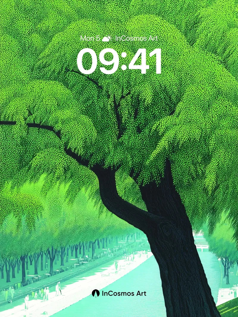 Whispering Canopy Wallpaper with Living Green