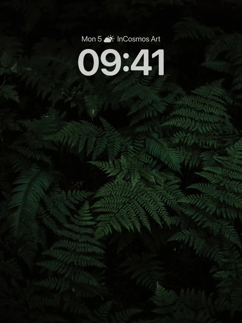 Shadowed Ferns Wallpaper with Midnight Breath