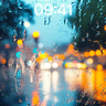 Rain-Slicked Neon Wallpaper with Dripping Light wallpaper for iPhone, iPad & Mac