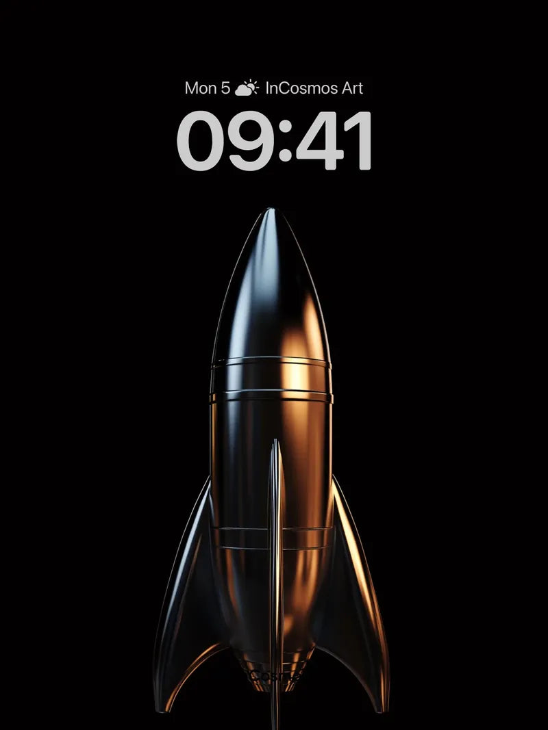 Silent Launch Wallpaper with Golden Reflections