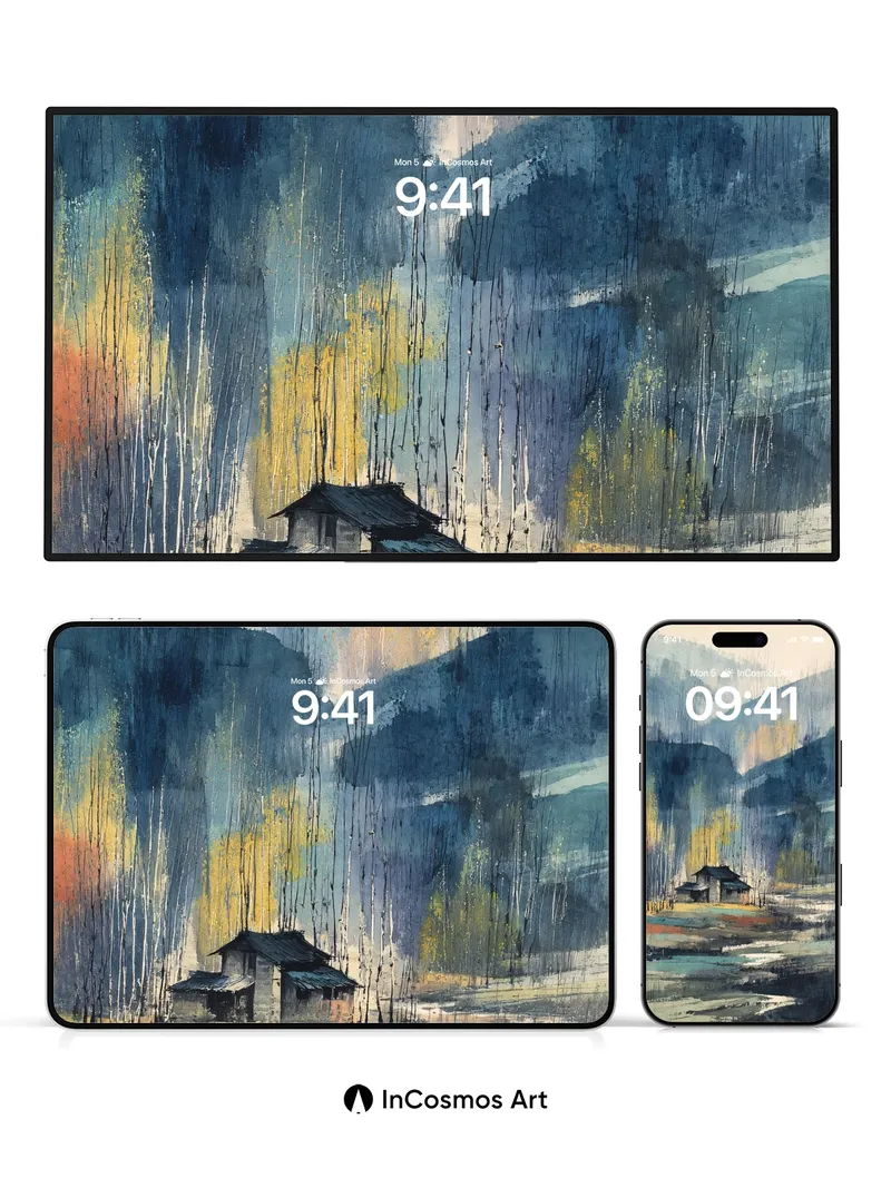 Misty Haven Wallpaper with Whispering Trees