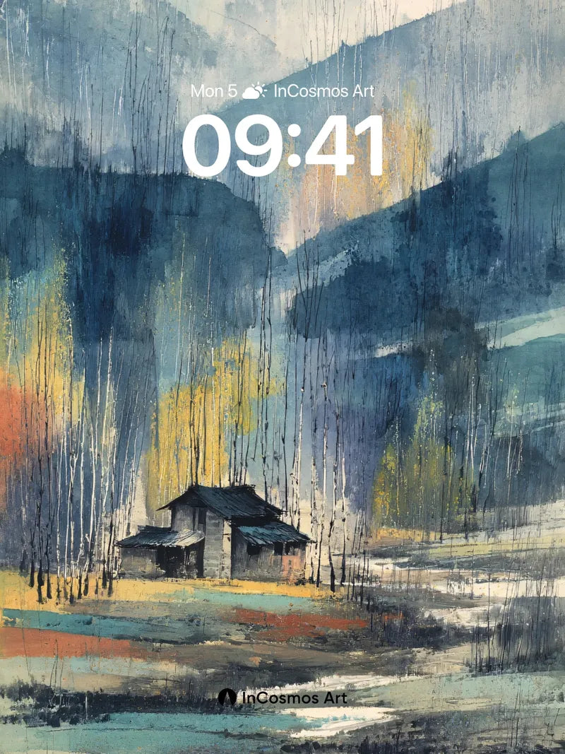 Misty Haven Wallpaper with Whispering Trees