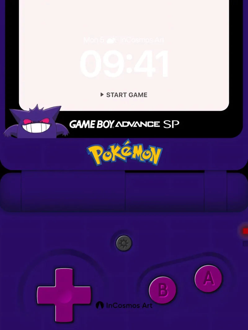 Nostalgic Pixel Glow Wallpaper with Gengar Peek