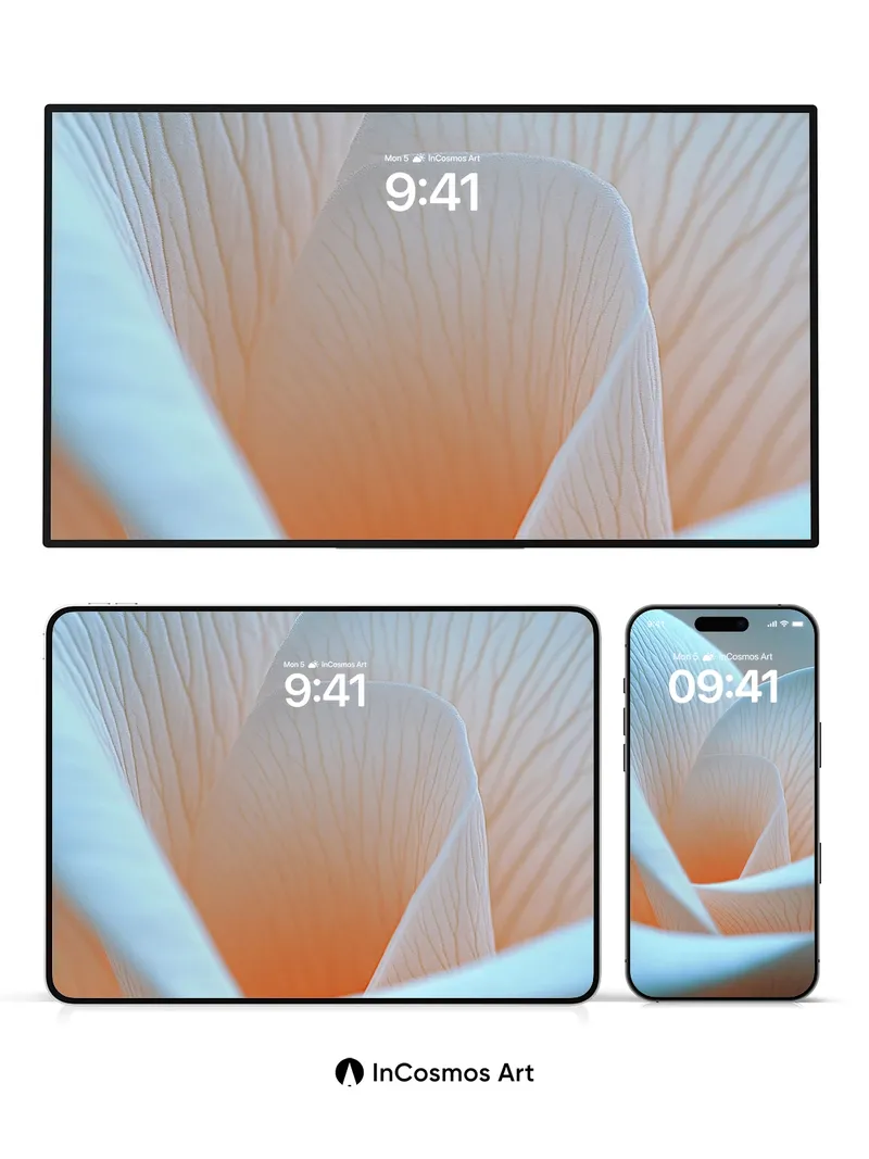 Serene Petal Wallpaper with Soft Veins