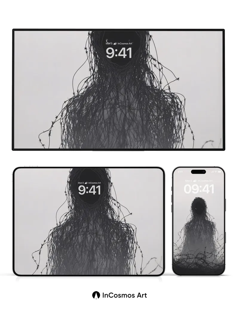 Shadow Weave Wallpaper with Barbed Veil