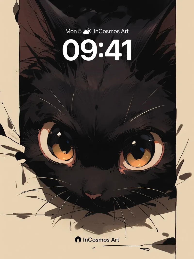 Whispering Shadow Wallpaper with Golden Eyes