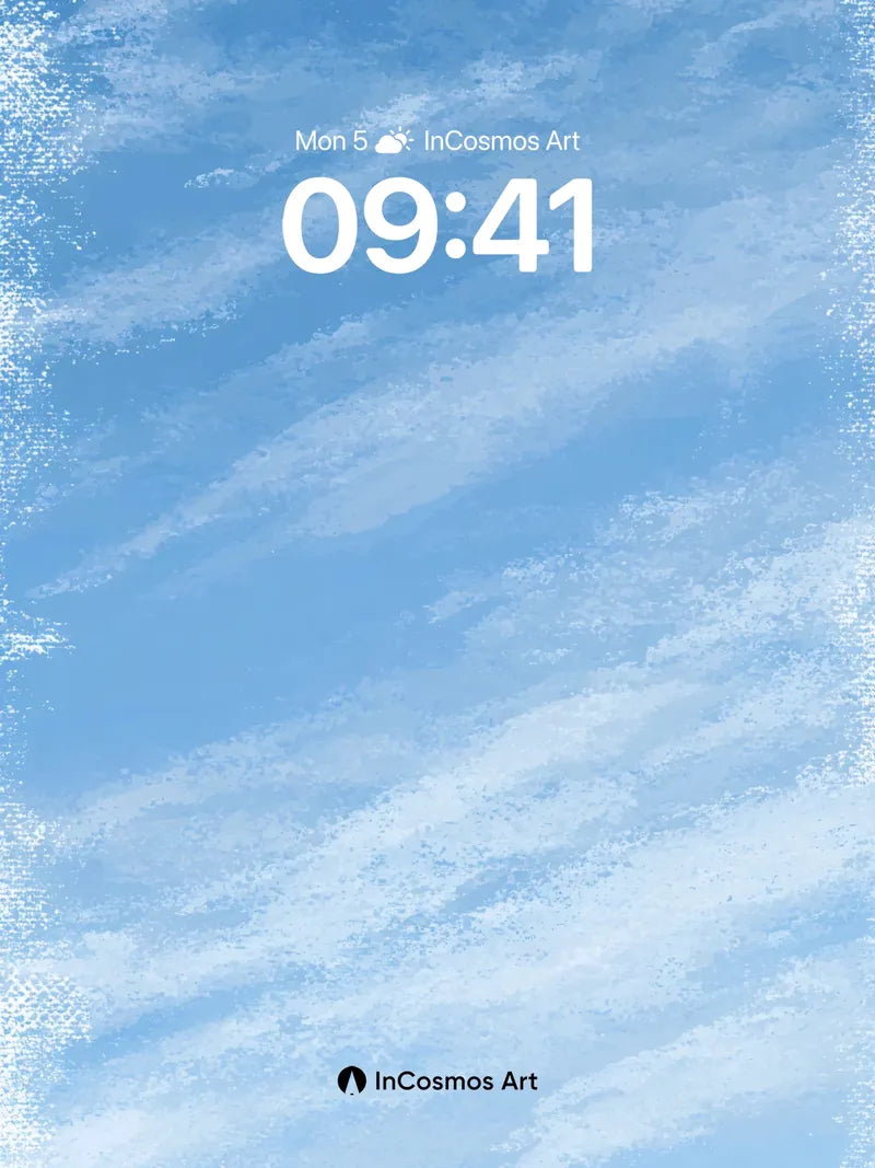 Serene Skyline Wallpaper with Soft Cloud Trails