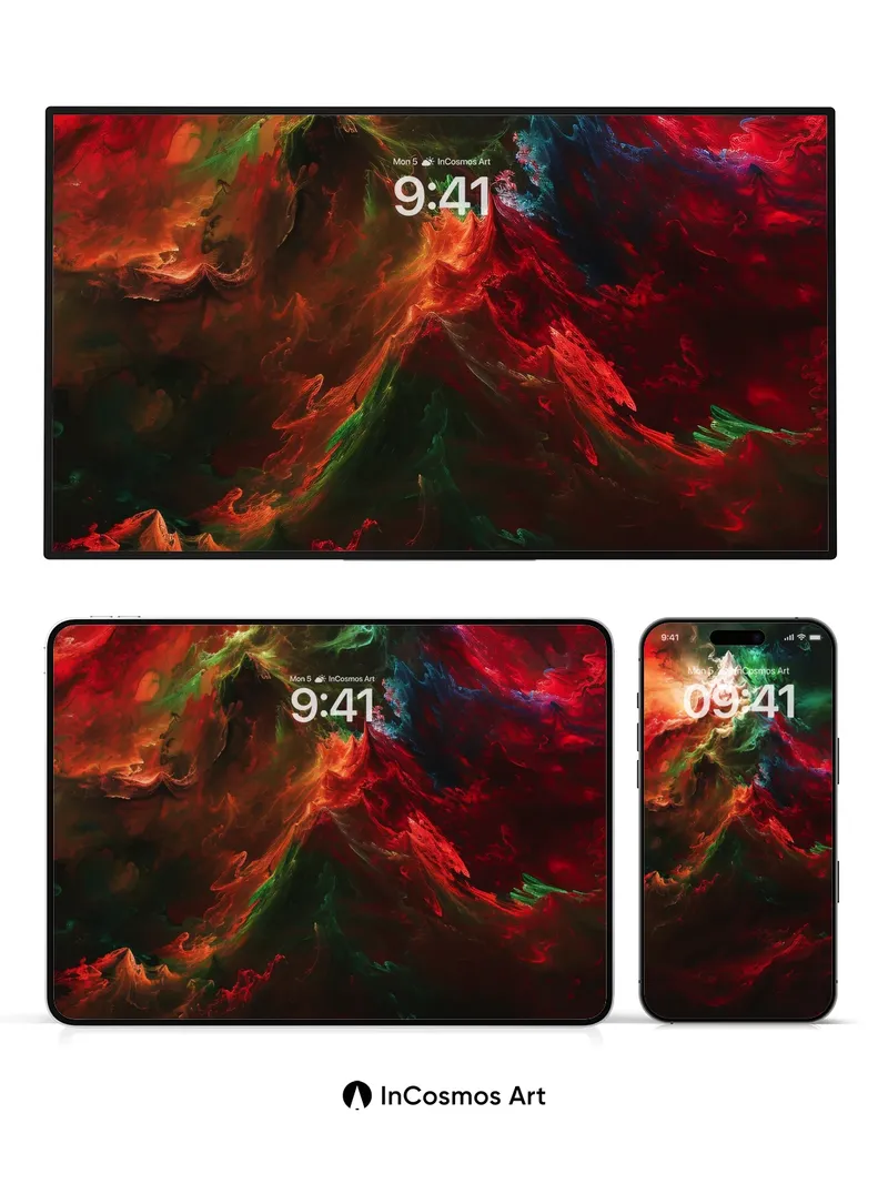 Crimson Veil Wallpaper with Volcanic Breath