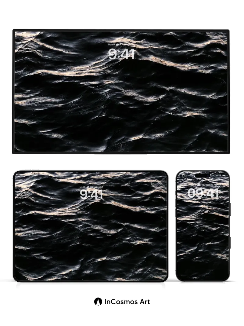 Midnight Current Wallpaper with Silver Veins