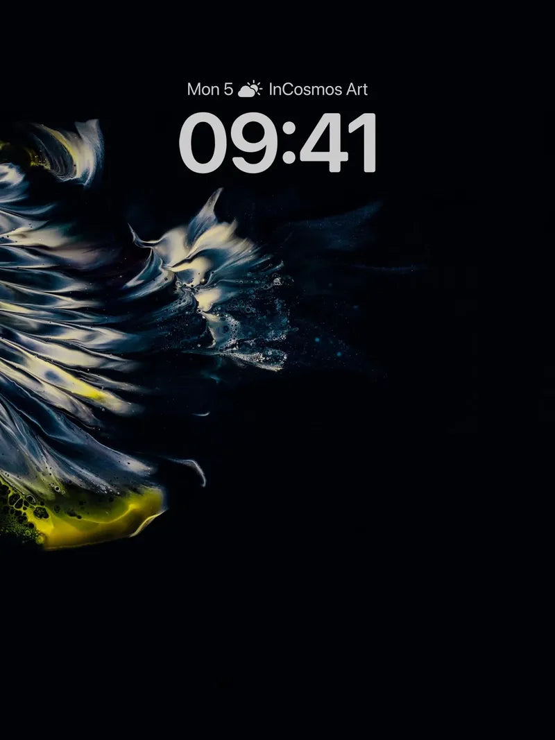 Nocturnal Ink Flow Wallpaper with Electric Veins