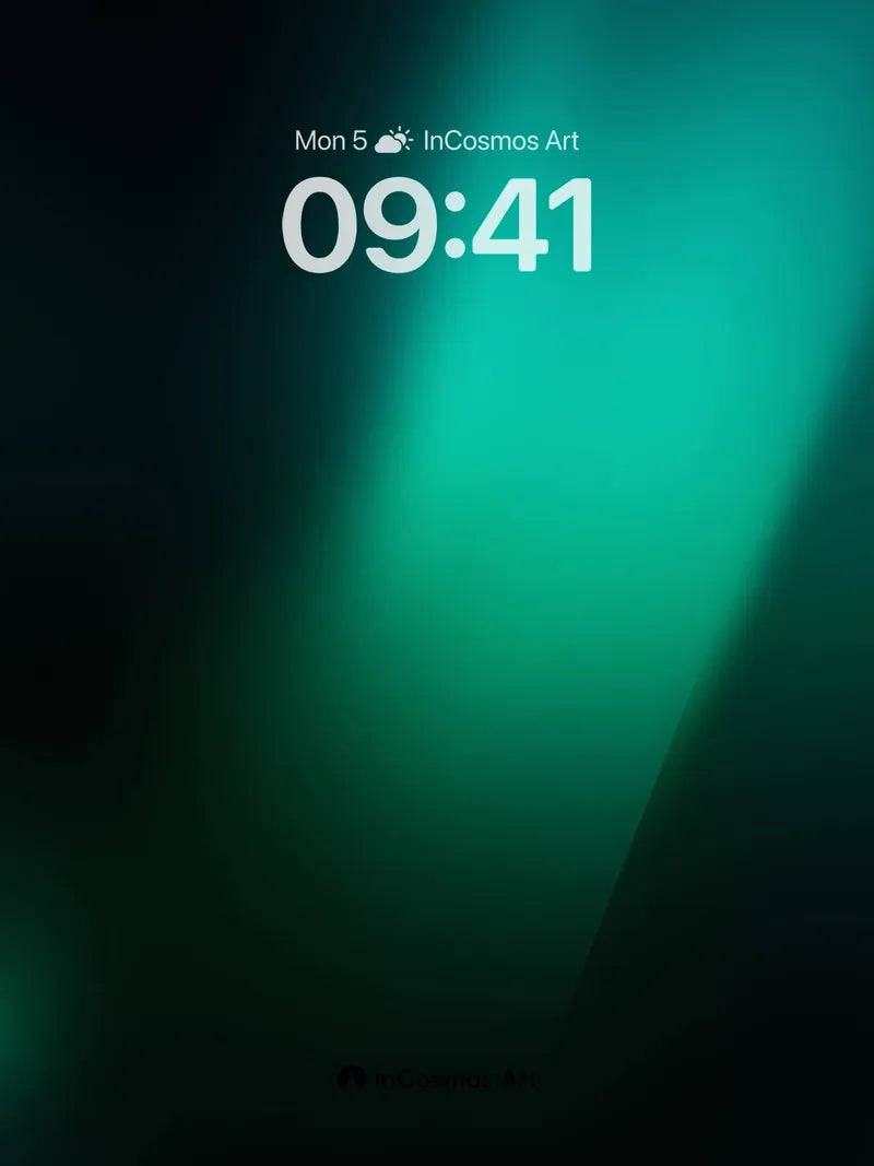 Emerald Veil Wallpaper with Soft Light Gradient