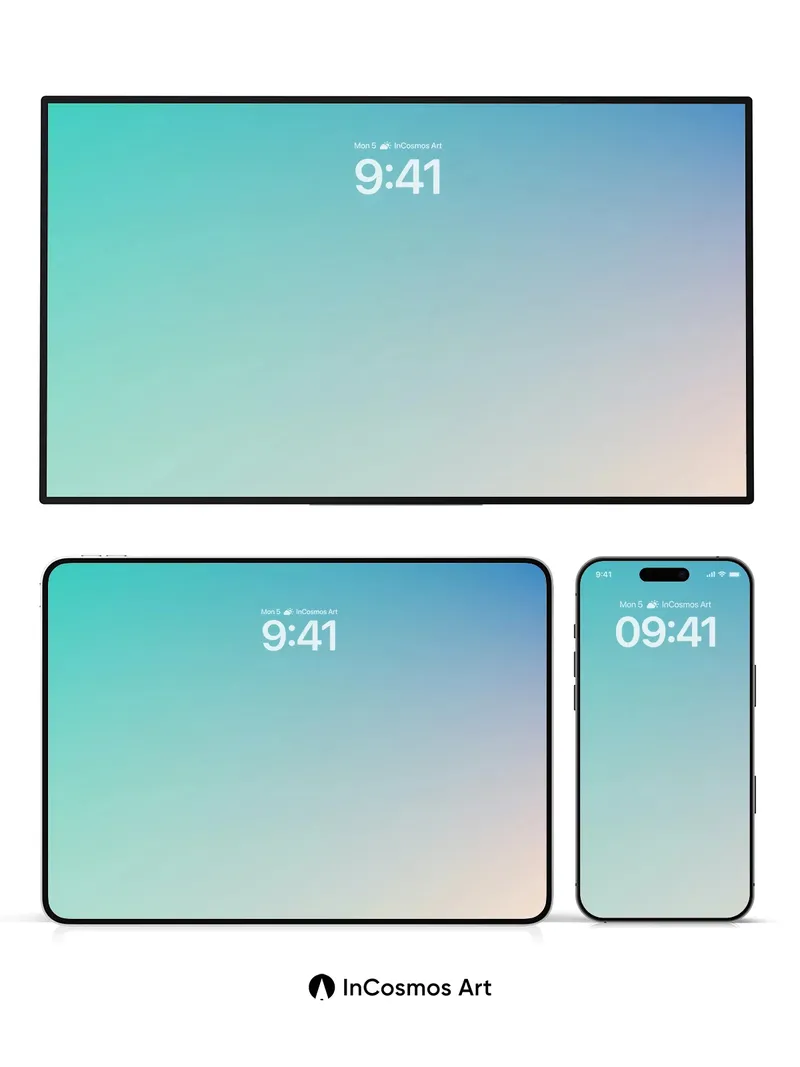 Serene Gradient Wallpaper with Soft Light Hues