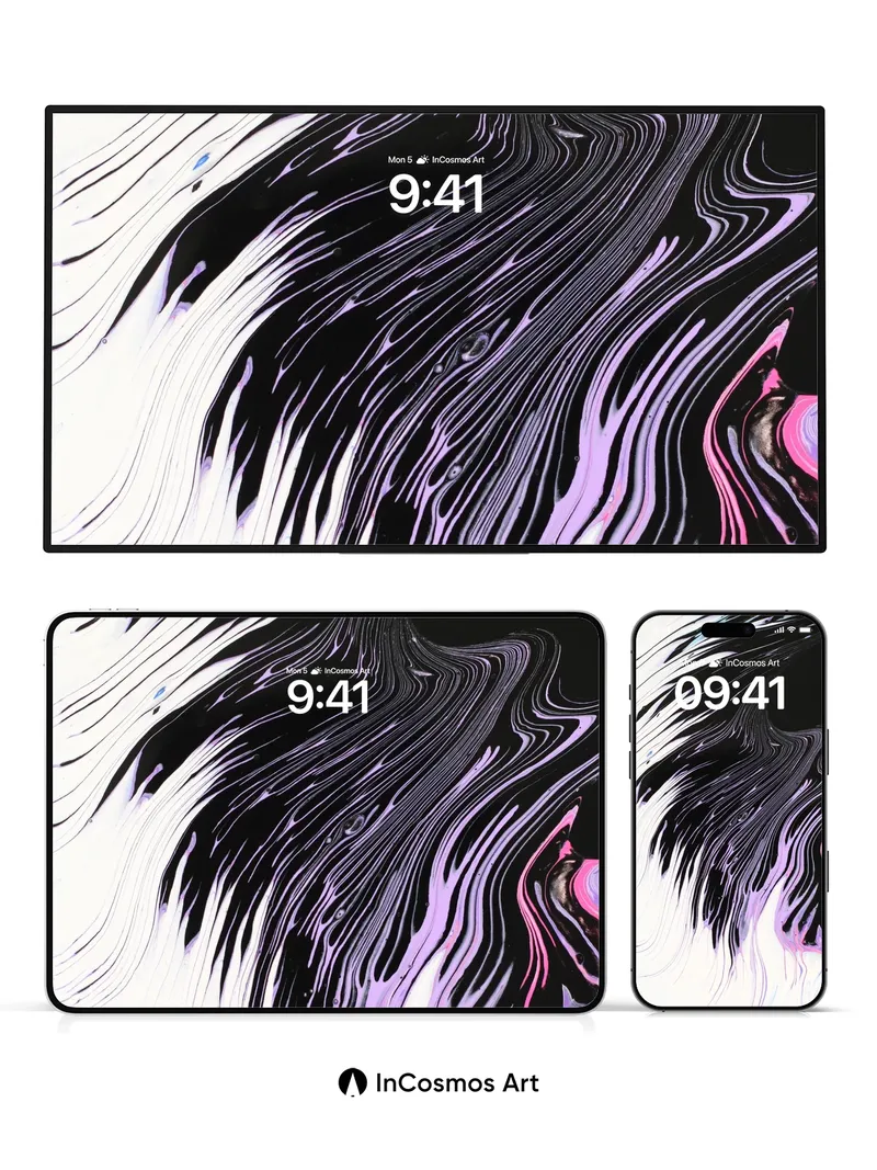 Luminous Veil Wallpaper with Cosmic Threads