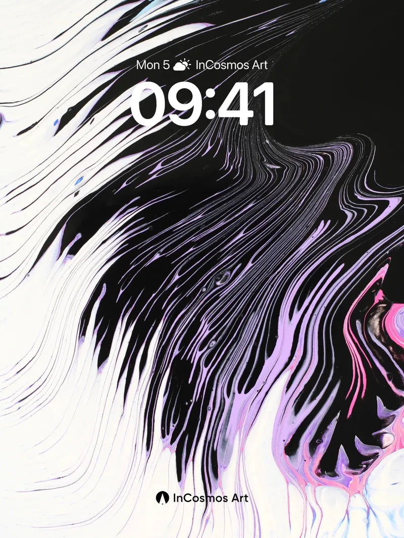 Luminous Veil Wallpaper with Cosmic Threads