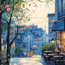 Serene Lane Wallpaper with Lantern Light wallpaper for iPhone, iPad & Mac