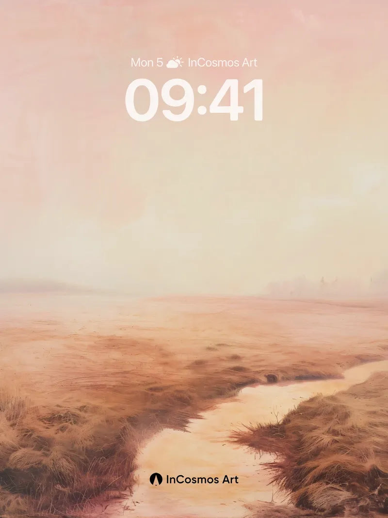 Hushed Marshlight Wallpaper with Distant Horizons